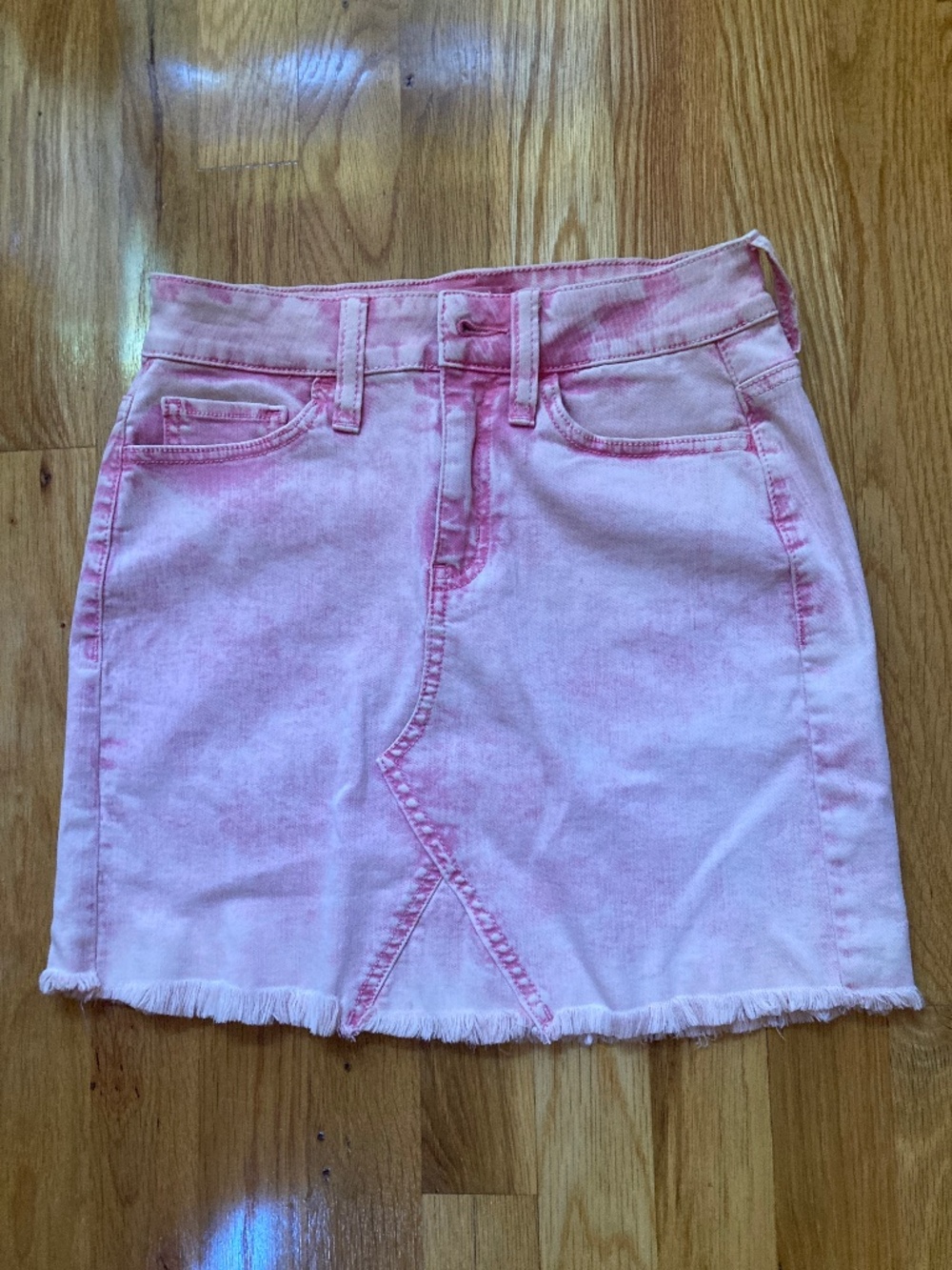 SO Pale Pink Denim Mini Skirts Left Sz 0